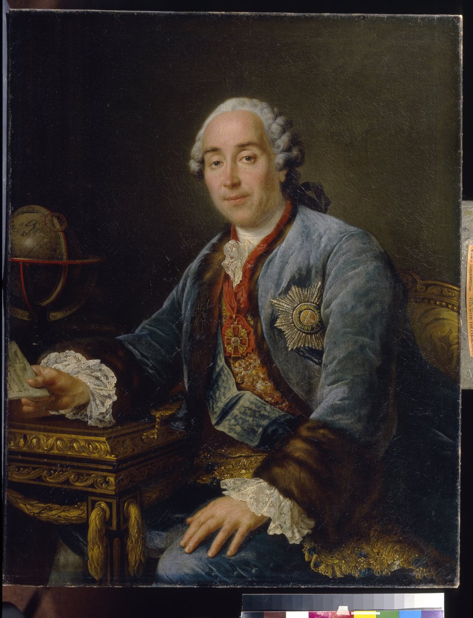 Portræt af prins Dmitriy Mikhailovich Golitsyn, 1762 af Francois Hubert Drouais