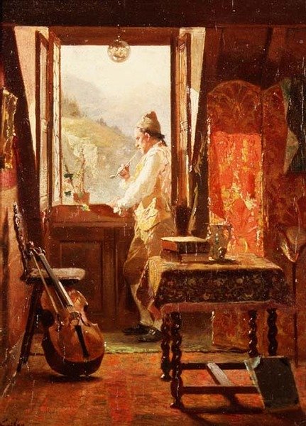 Ved vinduet af Francois Adolphe Grison