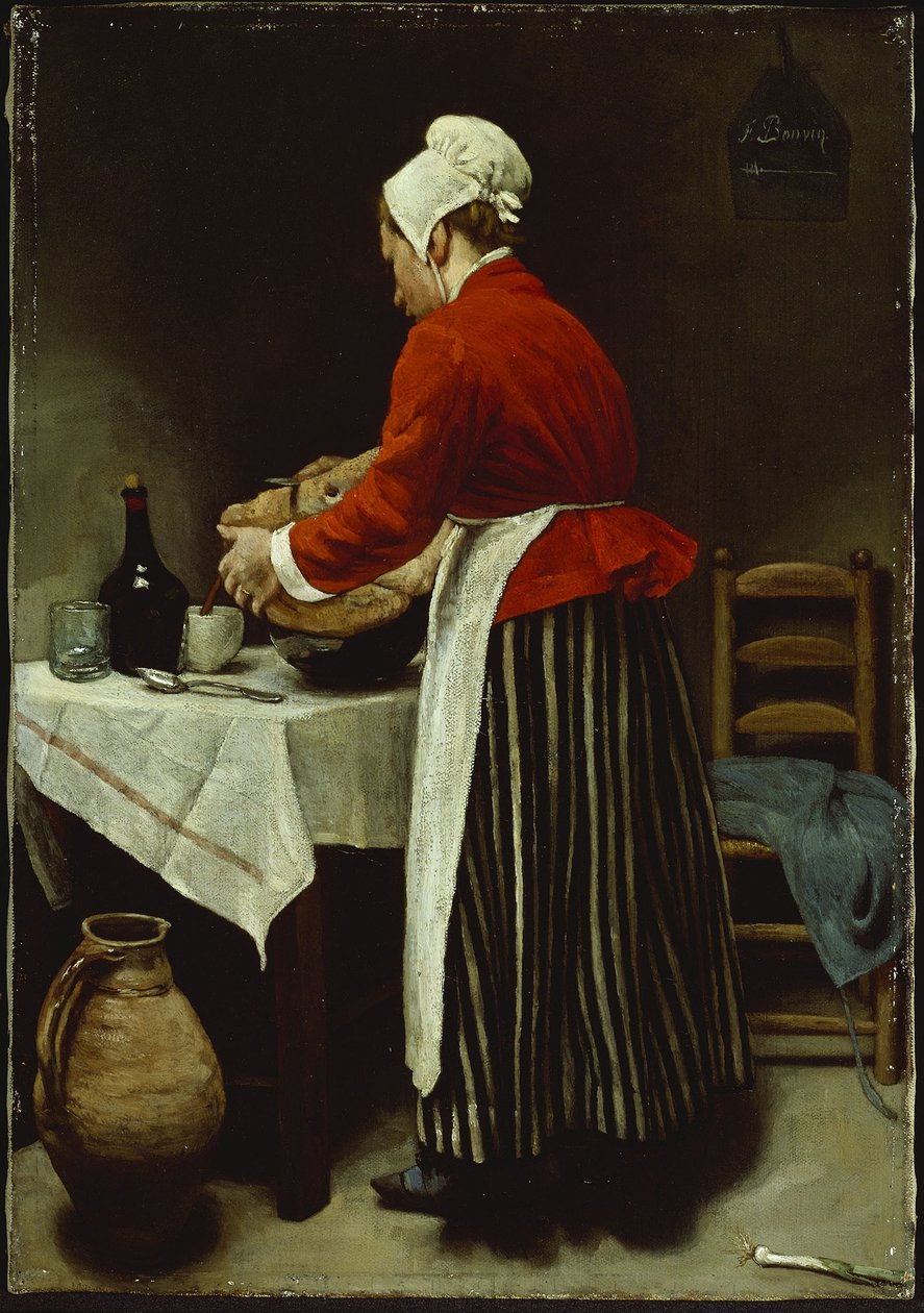 The Maid, ca. 1875 (olie på lærred) af François Bonvin