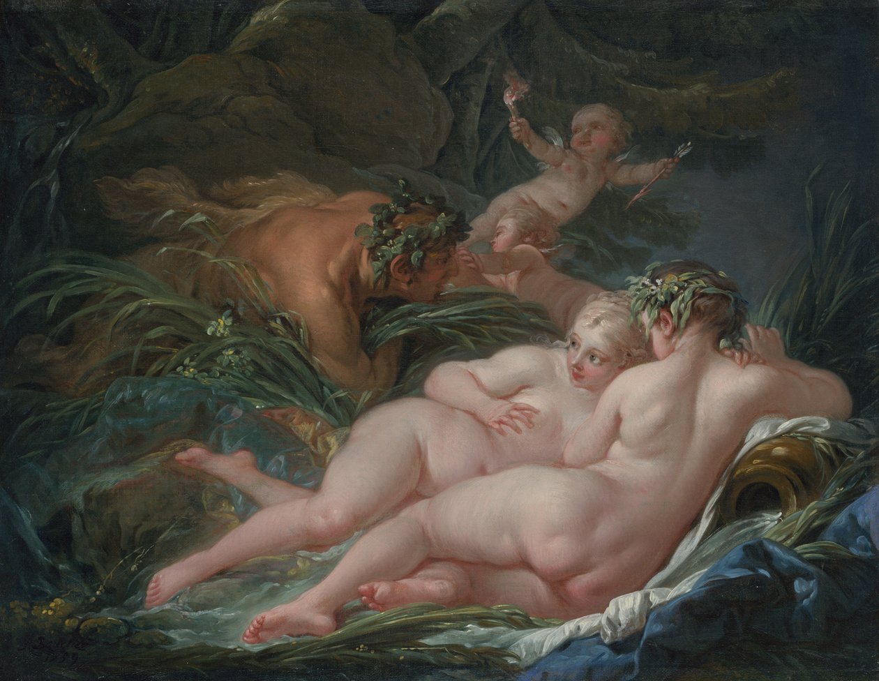Pan og Syrinx af François Boucher