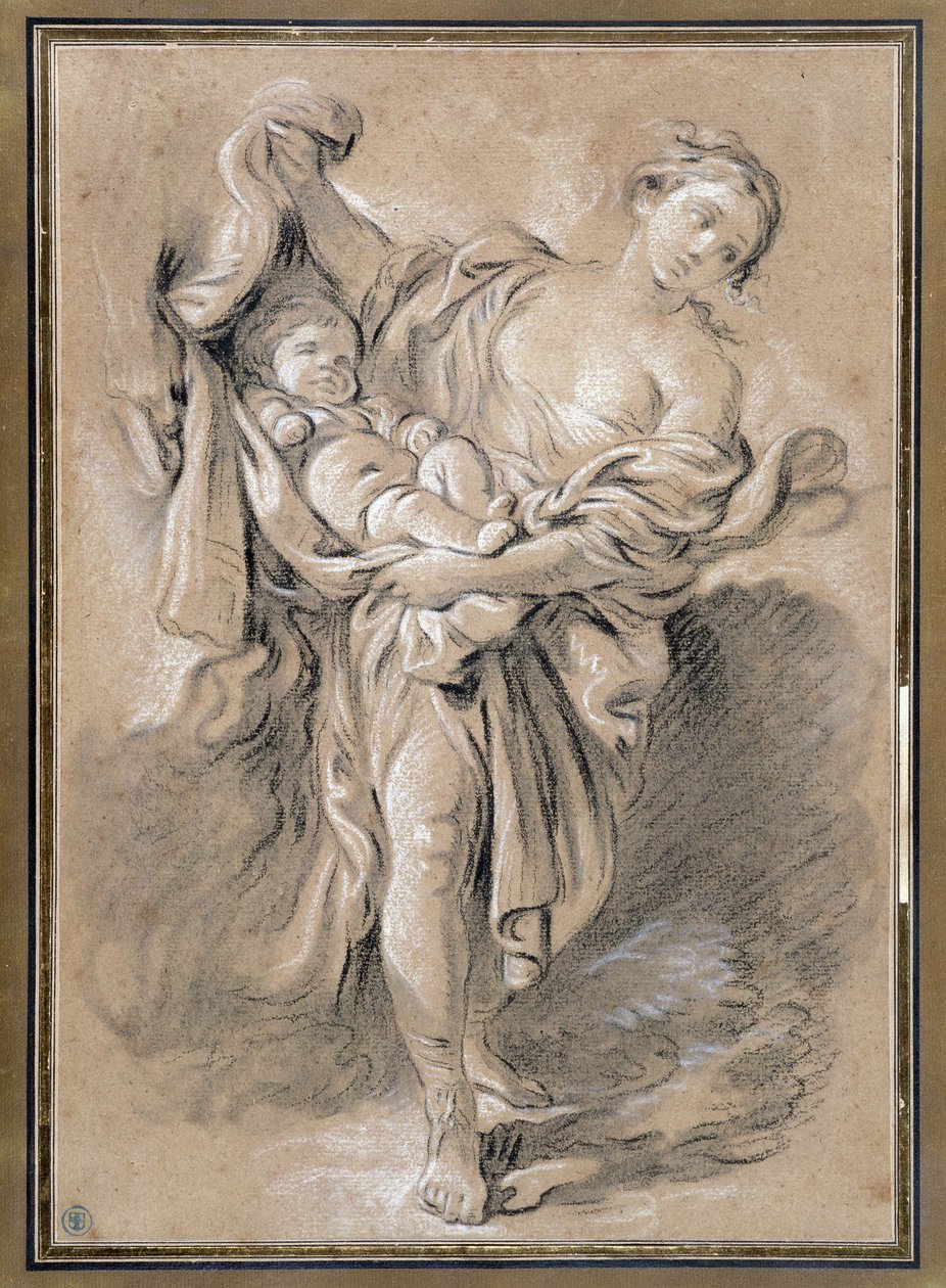 Kvinde med barn af François Boucher