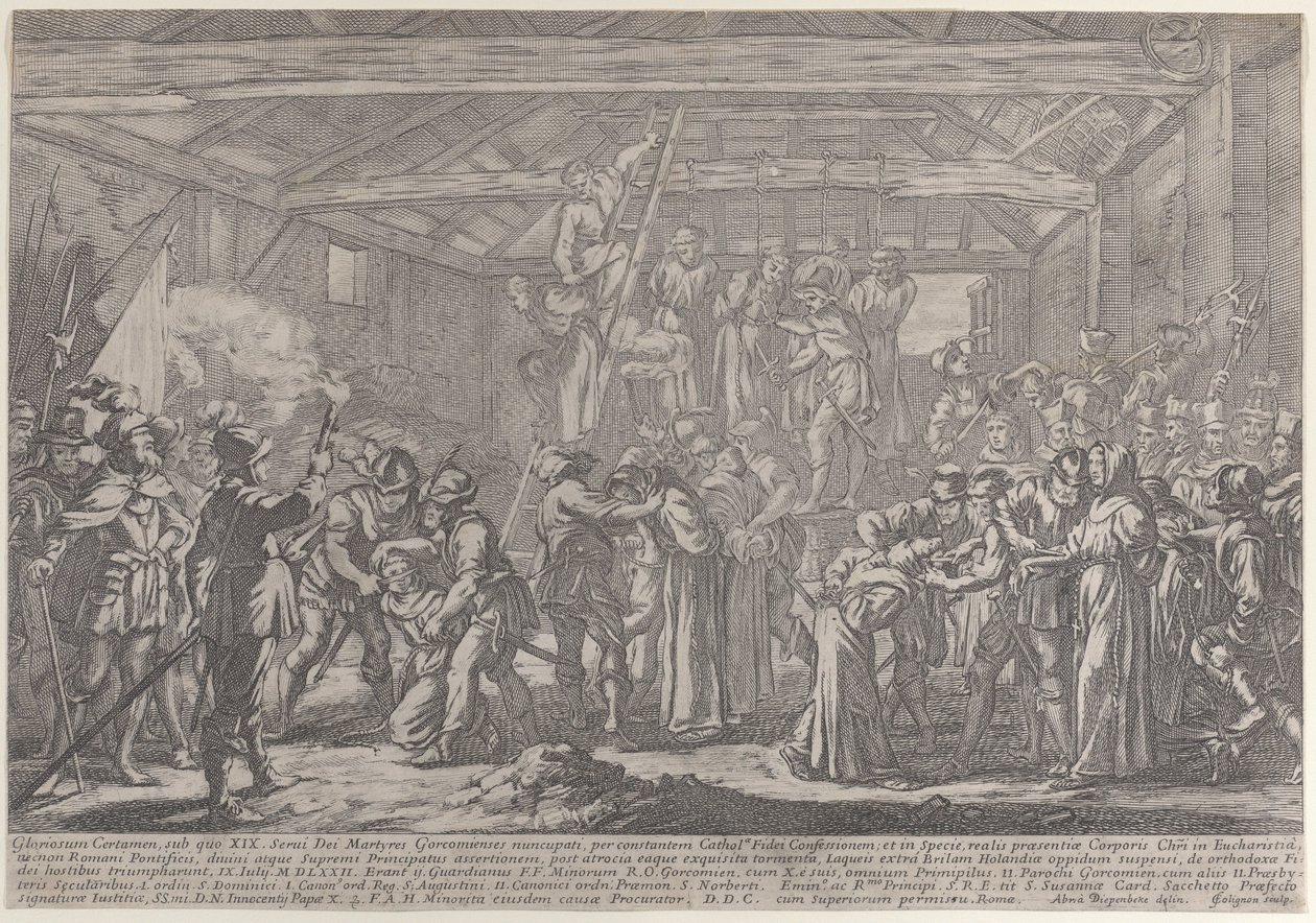 Martyrerne af Gorchum, 1630-87. af Francois Collignon