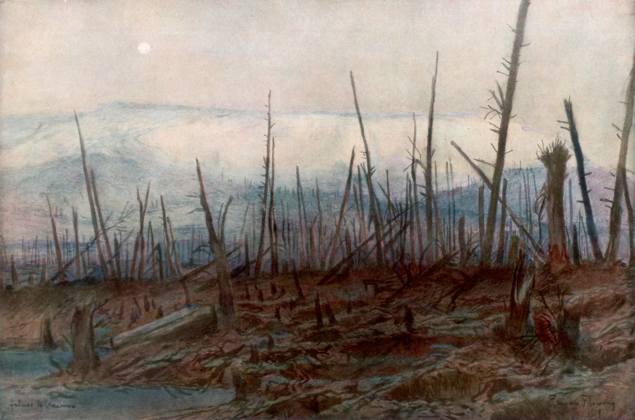 The Cliff of Craonne, c1917, 1926. af Francois Flameng