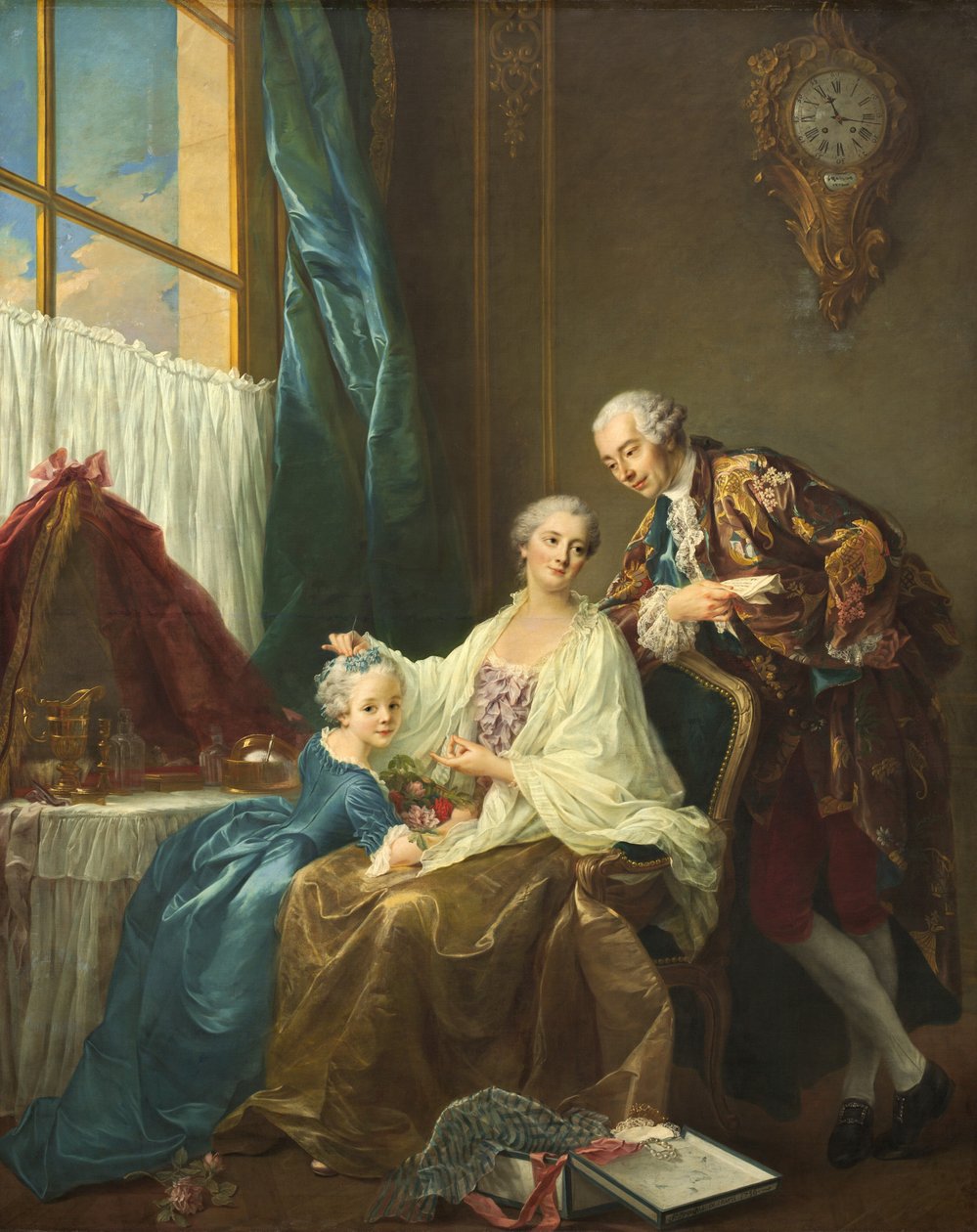 Familieportræt af Francois Hubert Drouais