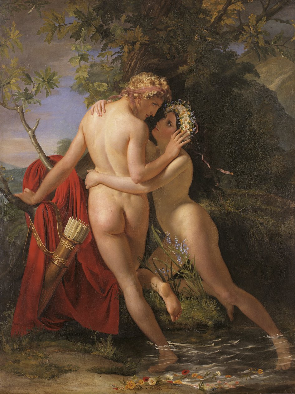 Nymfen Salmacis og Hermafroditus af François Joseph Navez