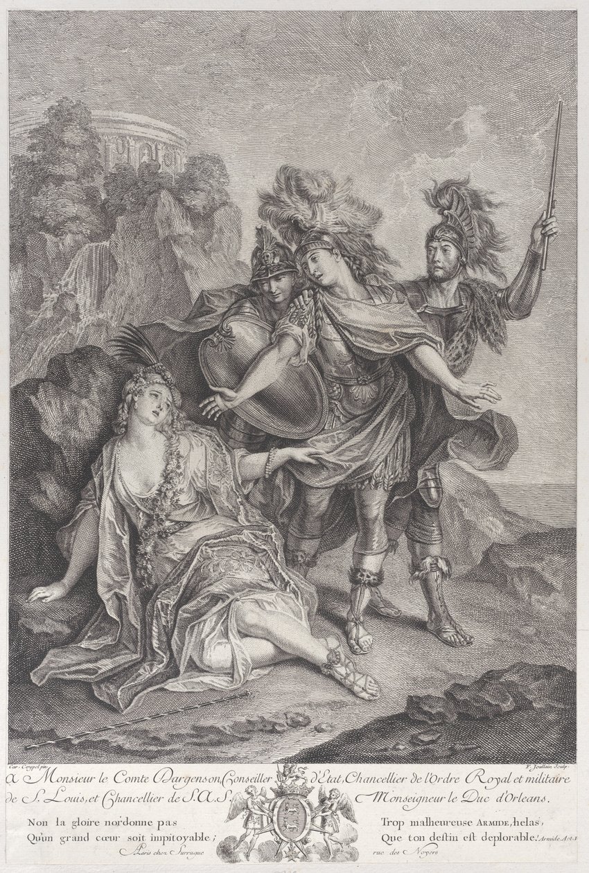 Rinaldo forlader Armida, 1720-62. af Francois Joullain