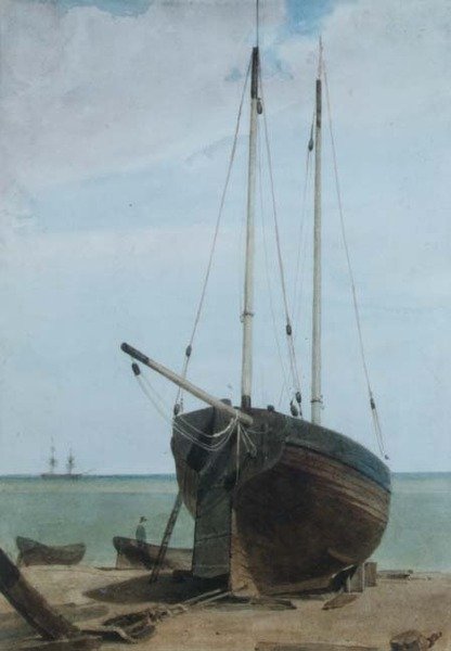 Aftale: Lugger og både af Francois Louis Thomas Francia