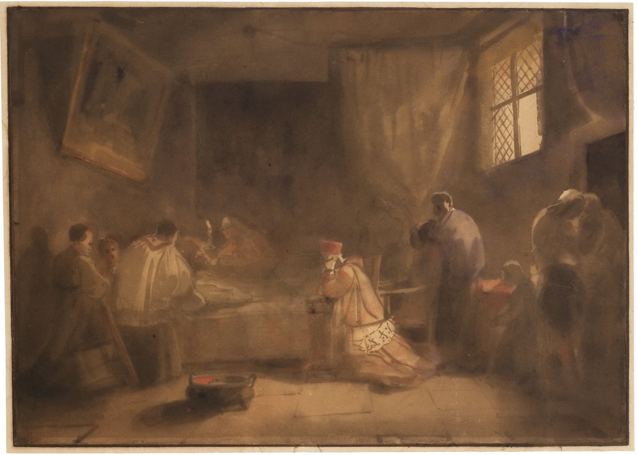 Poussins død af Francois Marius Granet