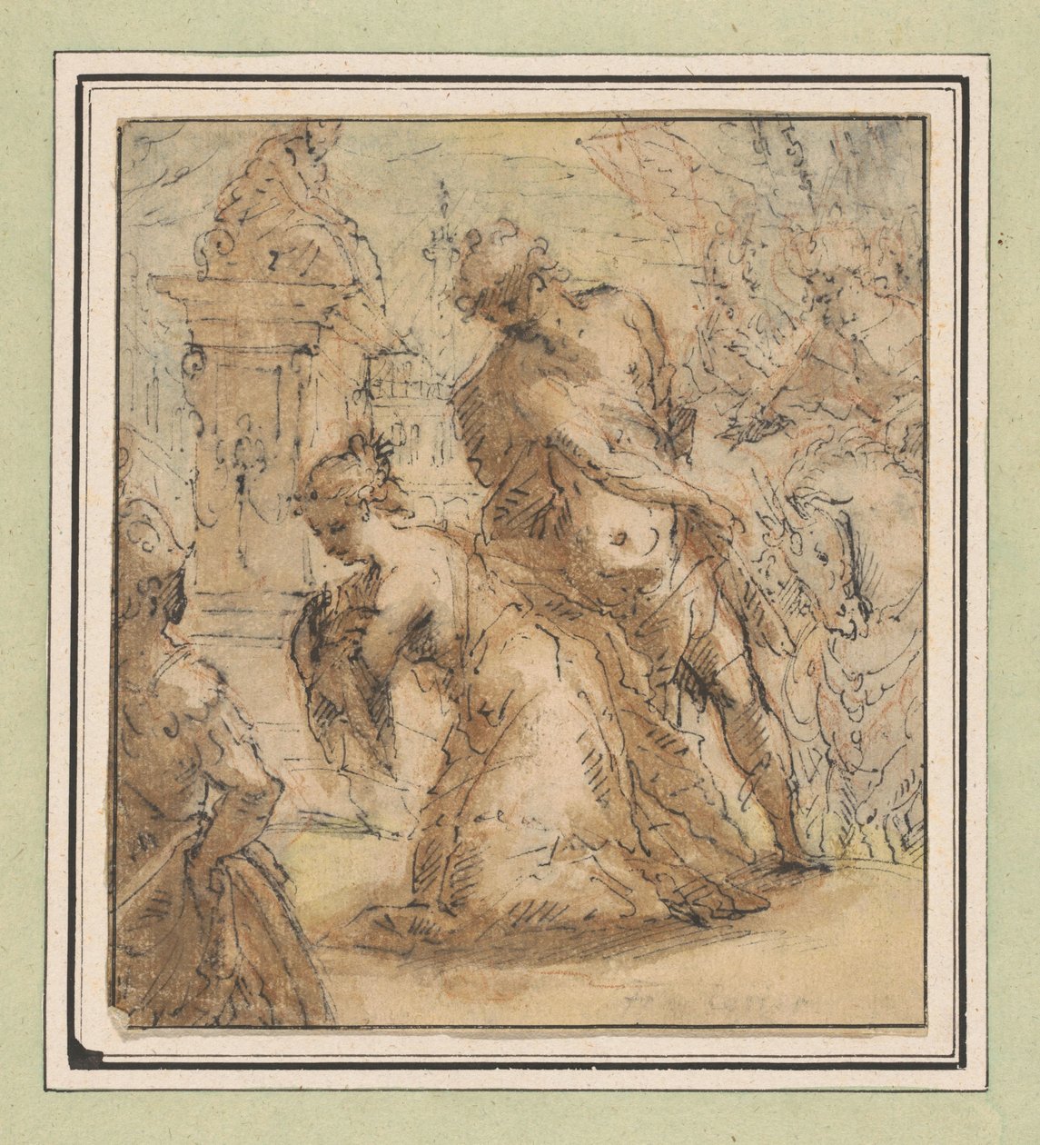 Halshugning af en helgen (Saint Catherine?) af Francois Perrier