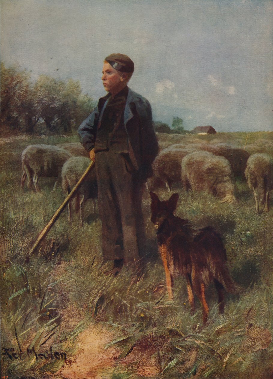 Den unge hyrde, c1915 af Francois Pieter ter Meulen