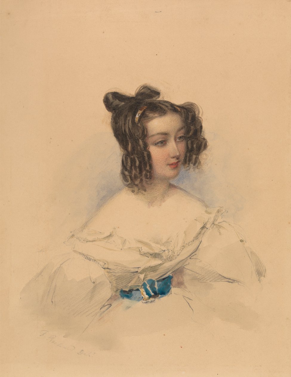 Teresa, Comtesse Gamba-Guicioli af Francois Theodore Rochard