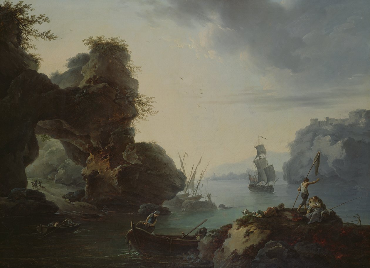 Fiskeri af Francois Valentin Gazard