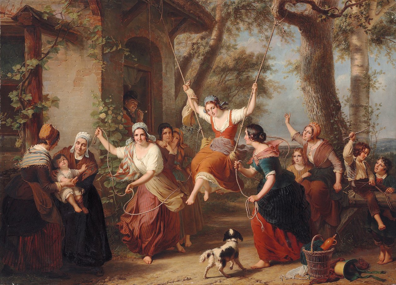 Gyngen, 1848 af Francois Verheyden