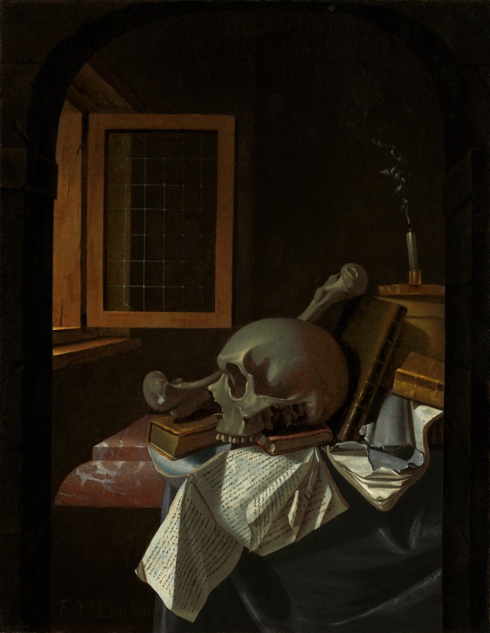 Vanity Still Life, ca. 1650 af Francois van Daellen