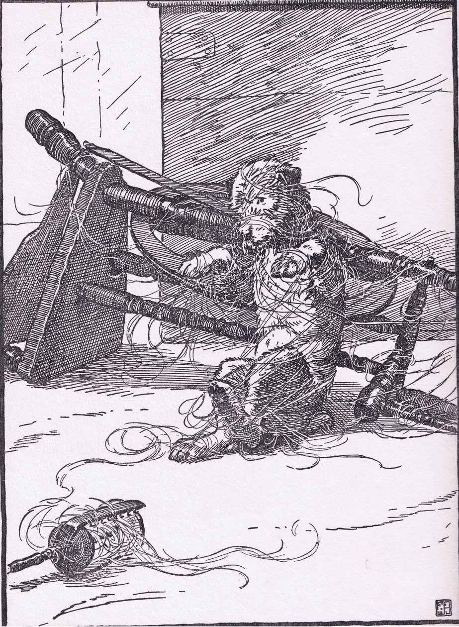 Hun gik til sempsteren for at købe noget linned til ham, da hun kom tilbage, snurrede hunden, 1930