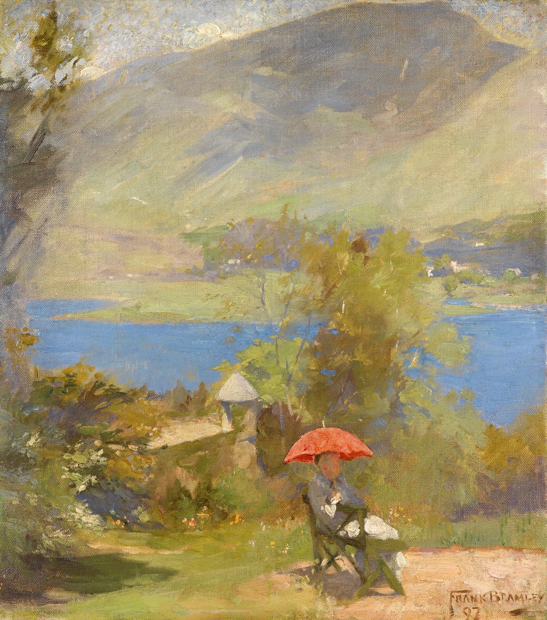 Kunstnerens kone i Grasmere af Frank Bramley