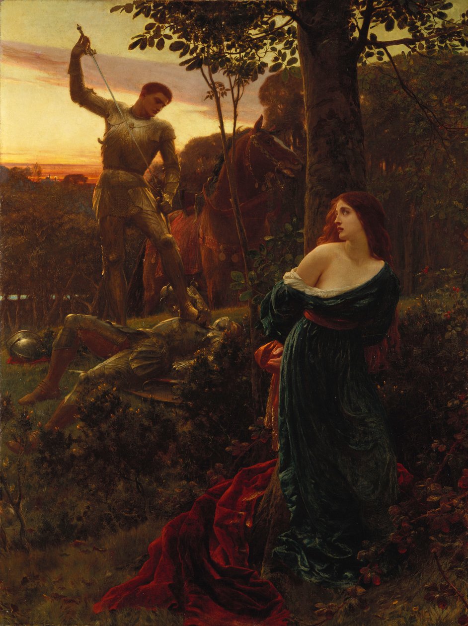 Ridderskab, 1885 af Frank Dicksee