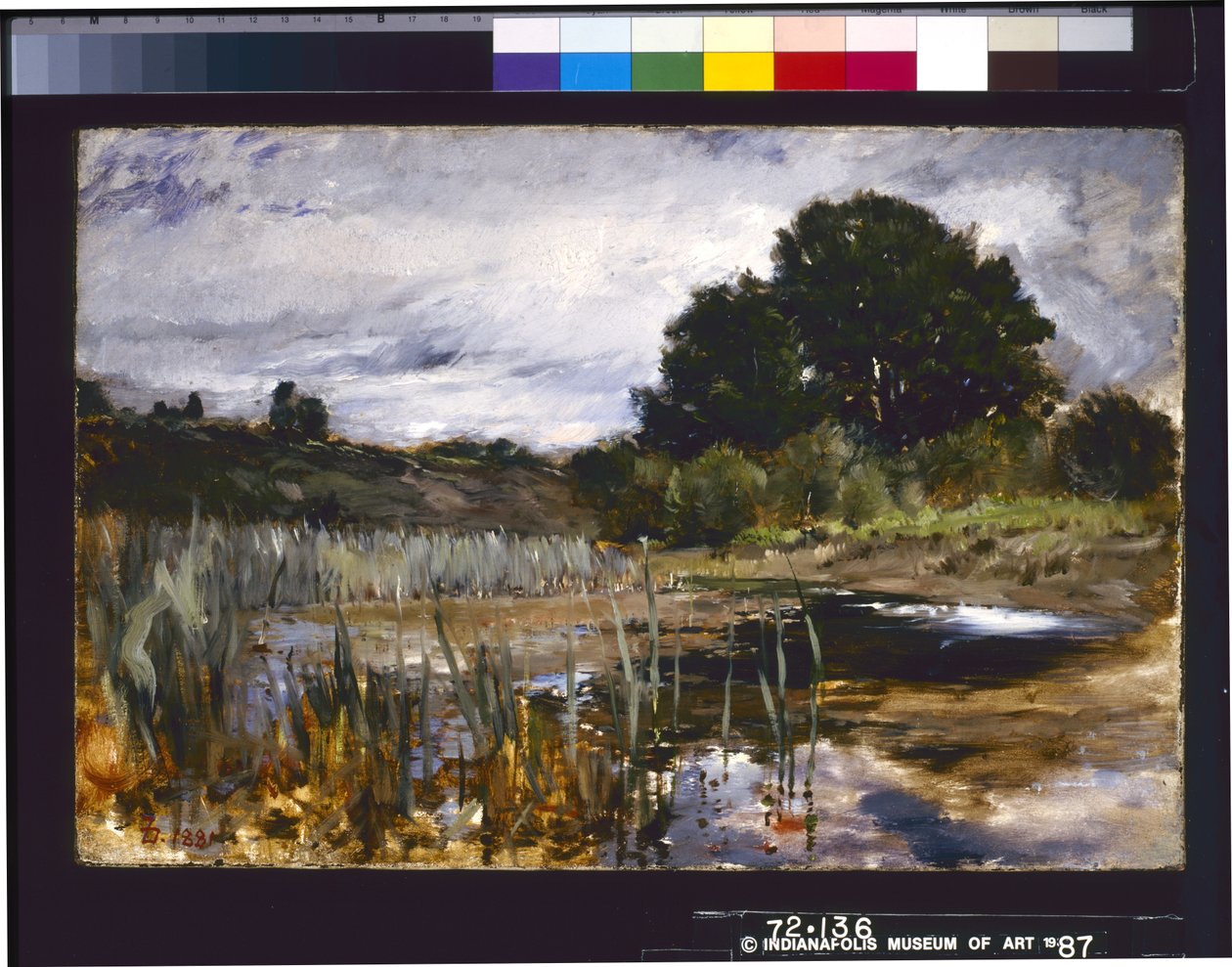 Afstemningslandskab (olie på lærred) af Frank Duveneck