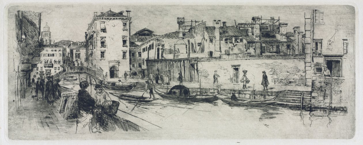 San Trovasso-kanalen, Venedig, 1883. af Frank Duveneck