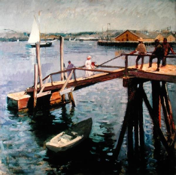 Stejl rampe (olie på lærred) af Frank Duveneck