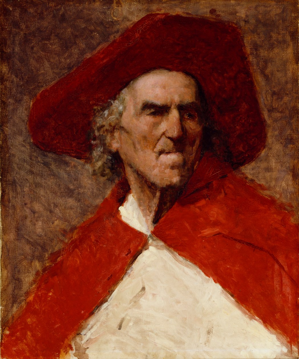 Mand med en rød hat. af Frank Edwin Scott