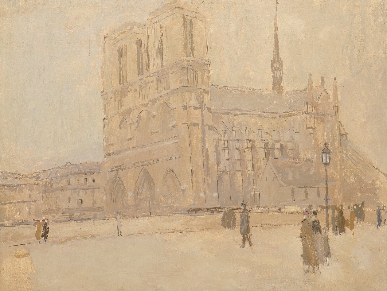 Notre Dame om vinteren, n.d. af Frank Edwin Scott