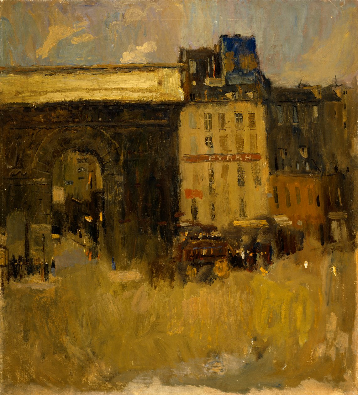 Gamle huse Paris, n.d. af Frank Edwin Scott
