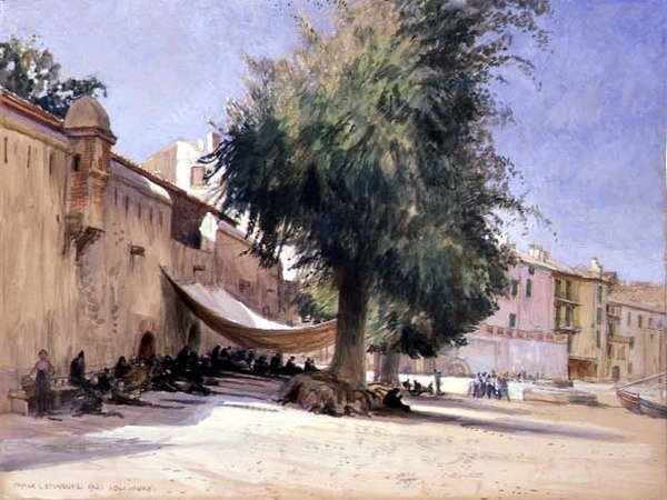 Net Menders, Collioure af Frank Lewis Emanuel