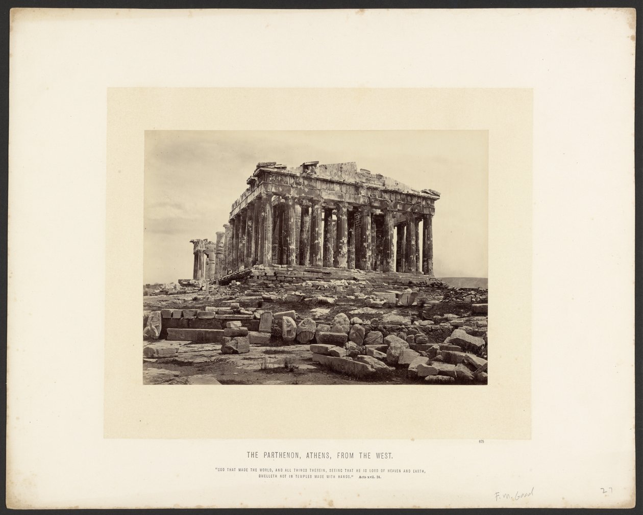Parthenon, Athen, fra vest af Frank Mason Good