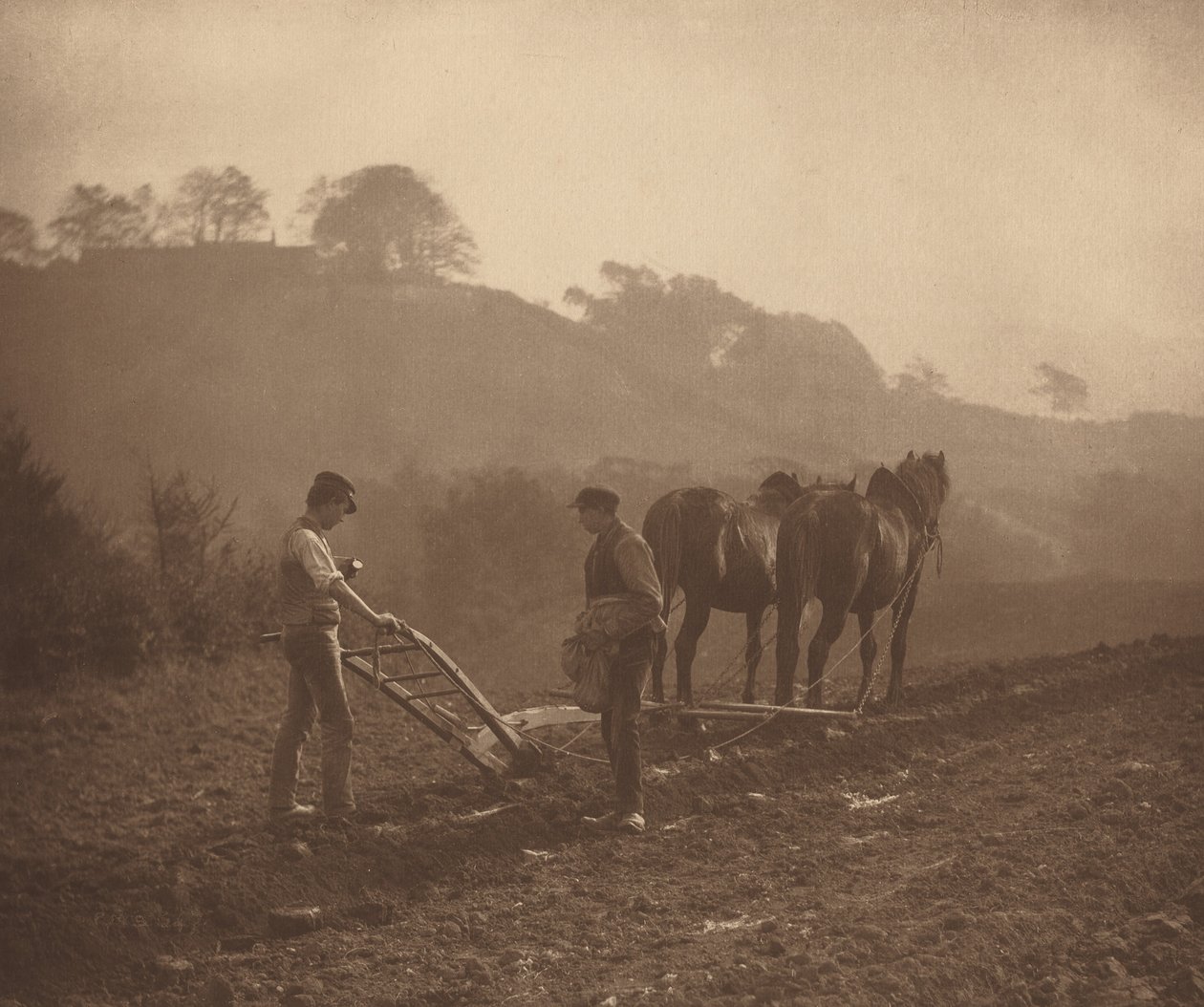 Aftensmad, ca. 1890. af Frank Meadow. Sutcliffe