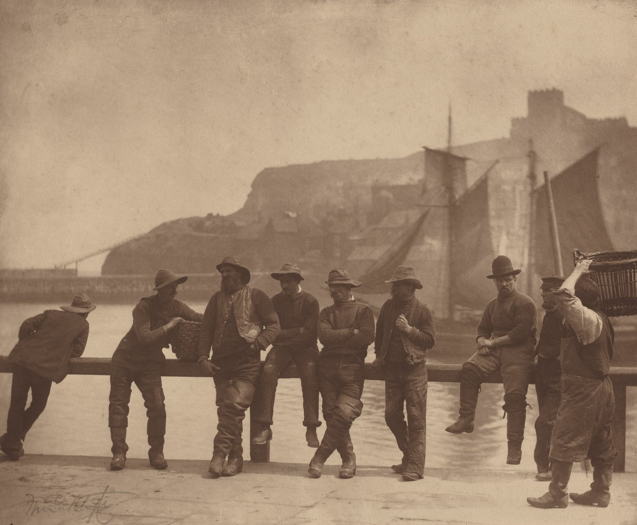 Whitby-fiskere, ca. 1885 (foto) af Frank Meadow Sutcliffe