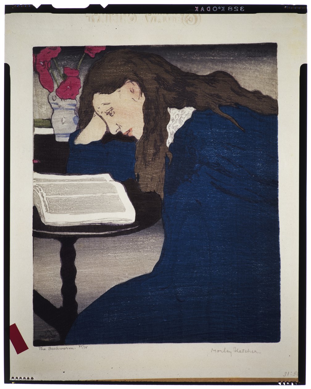 Bogormen, ca. 1920-25 (træsnit) af Frank Morley Fletcher