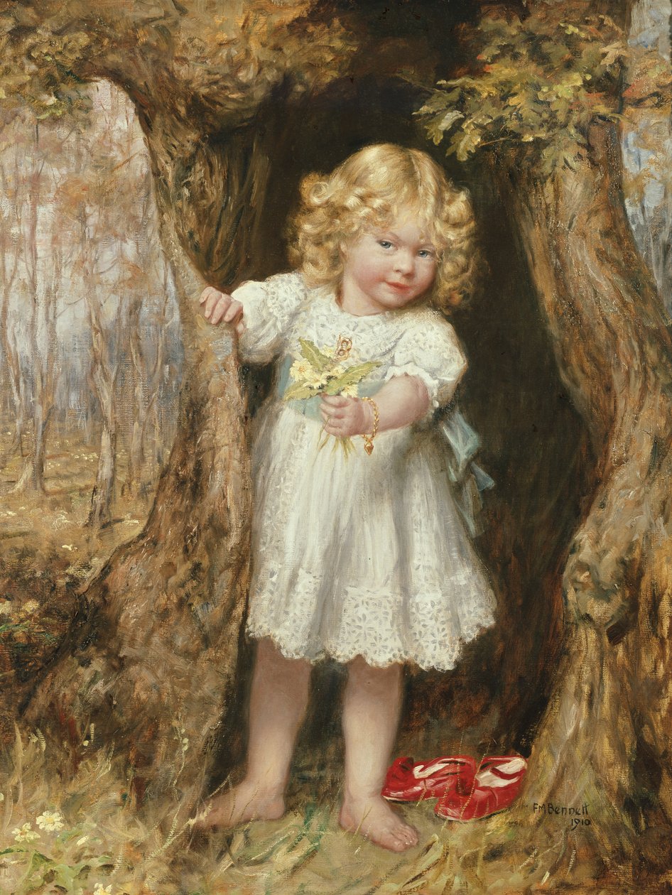 Primula (olie på lærred) af Frank Moss Bennett