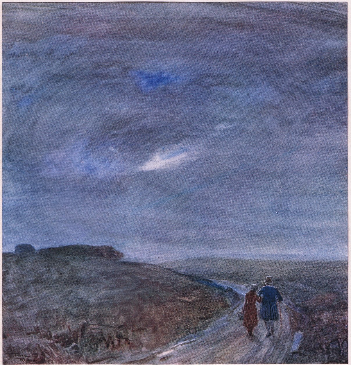 Flyvning, ca. 1920 (farvelitografi) af Frank Reynolds