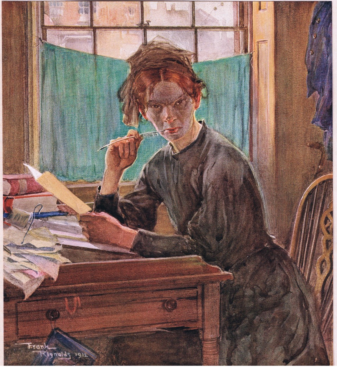 Sally Brass, ca. 1920 (farvelitografi) af Frank Reynolds
