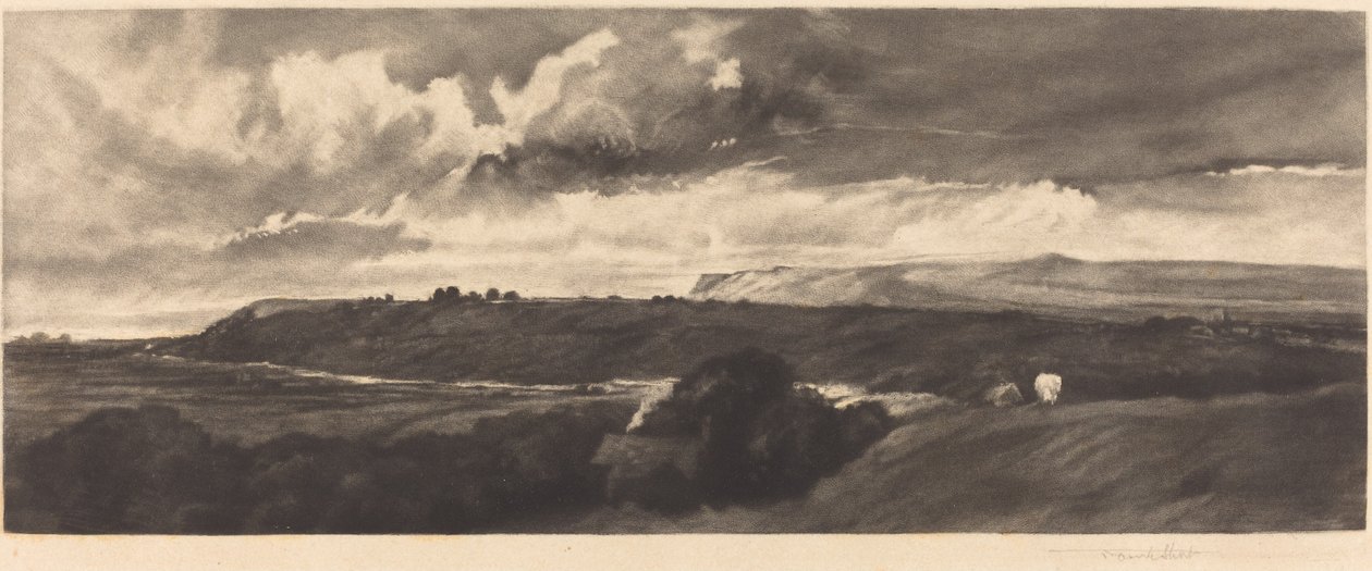 A Yorkshire Road, 1898. af Frank Short