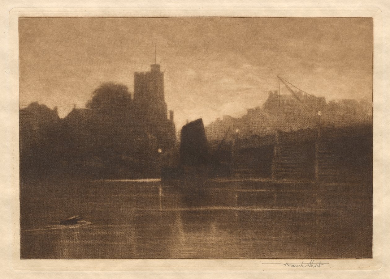 Ebbe Tide, Putney Bridge af Frank Short