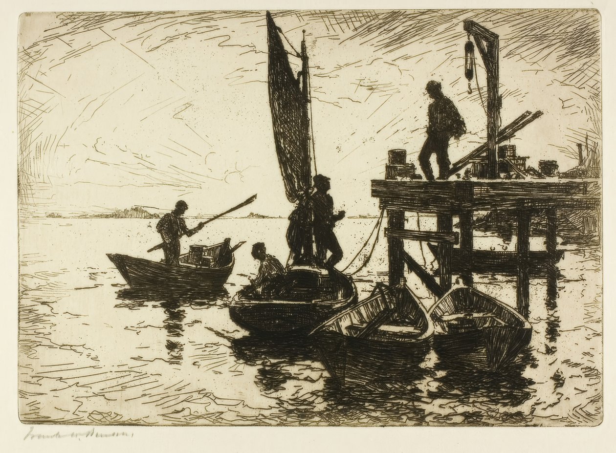 Både ved daggry af Frank Weston Benson