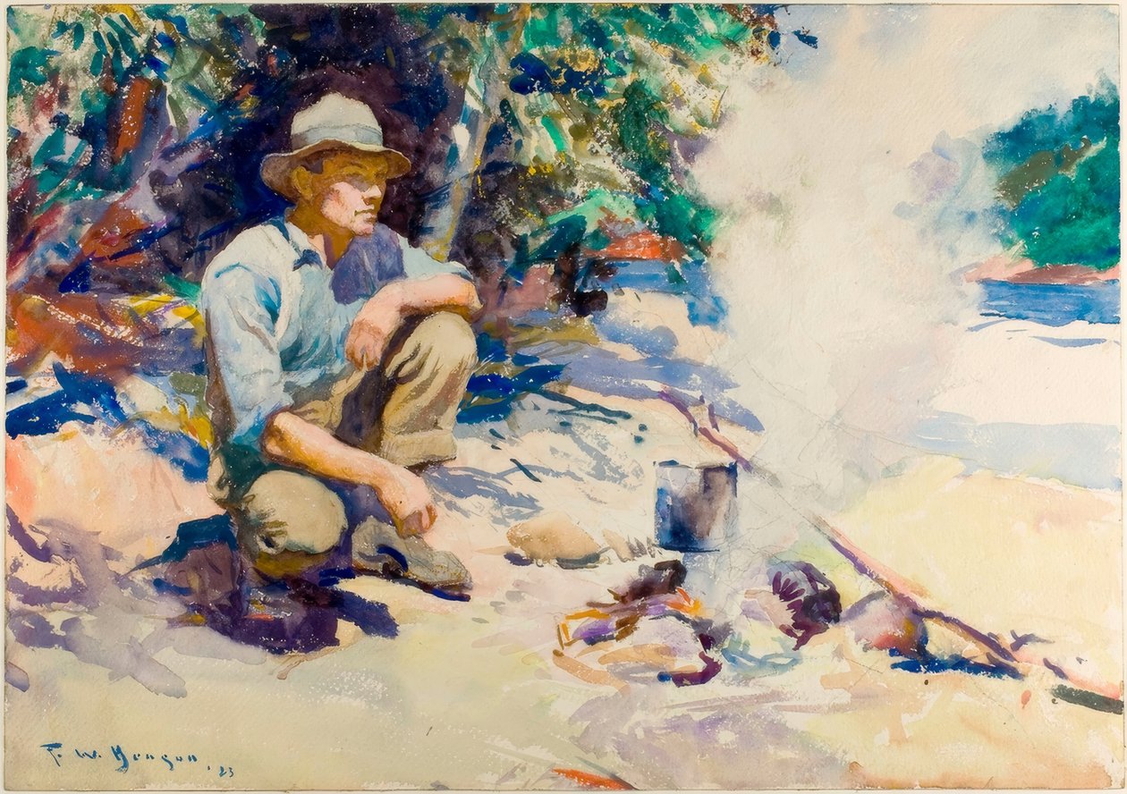 Kog vand i elkedlen af Frank Weston Benson