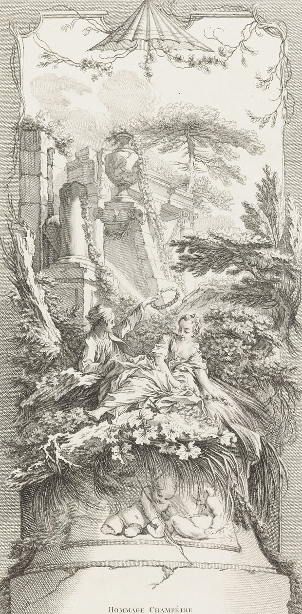 Hommage Champeter (Pastoral) i nye stykker til skærme (nye begreber til skærme) af François Boucher