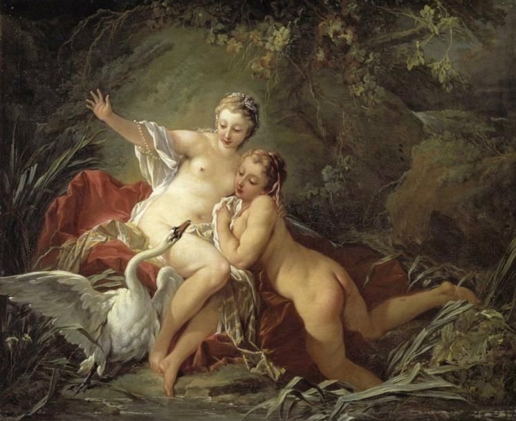Leda og Svanen af François Boucher