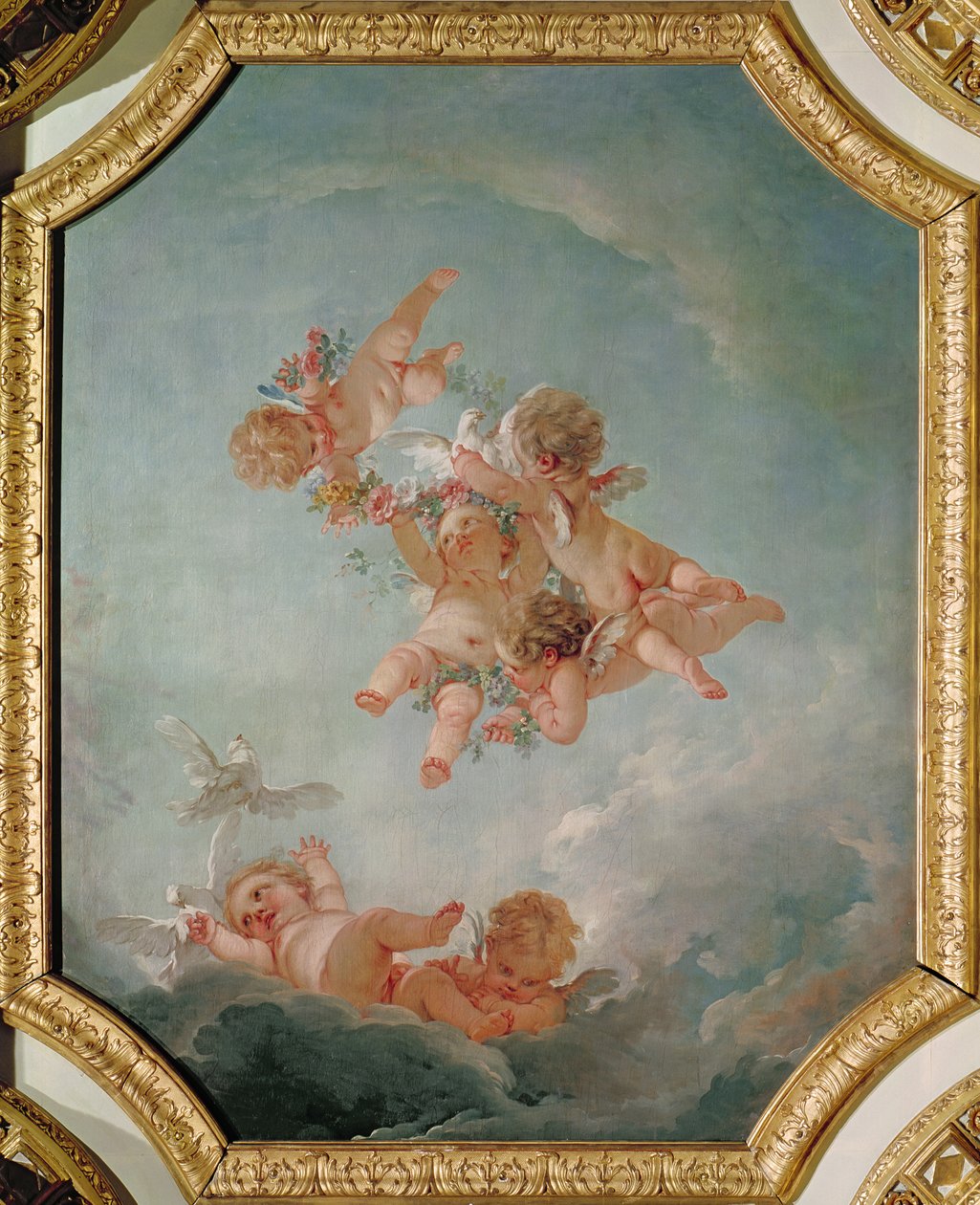 Spring, fra en serie af de fire årstider i Salle du Conseil af François Boucher