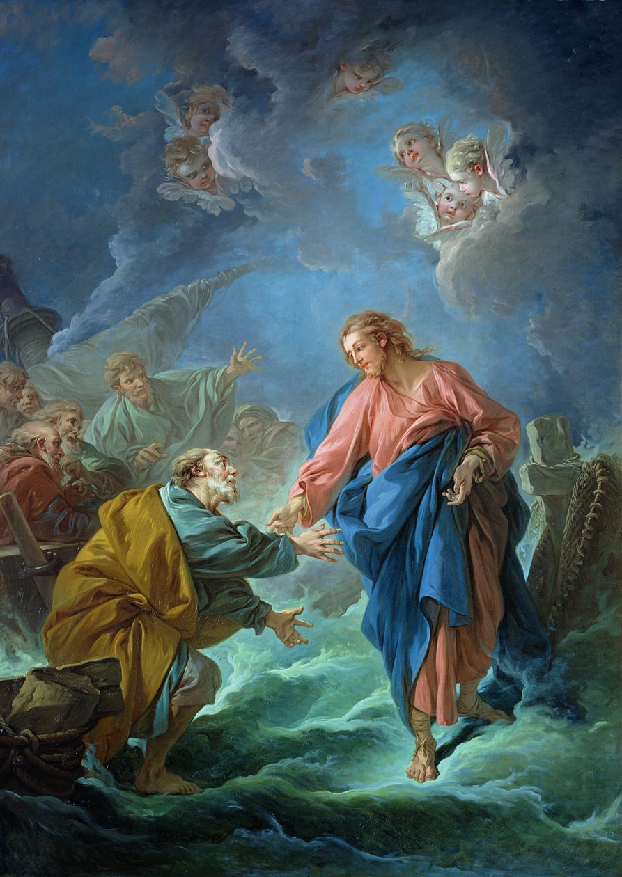 St. Peter inviteret til at gå på vandet, 1766 af François Boucher