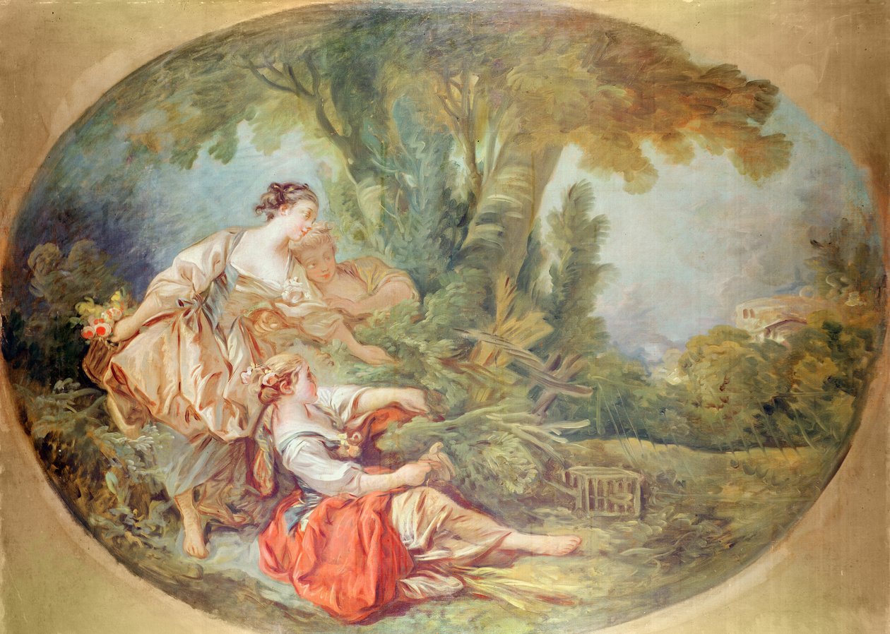 Fugleburet (gouache på pap) af François Boucher