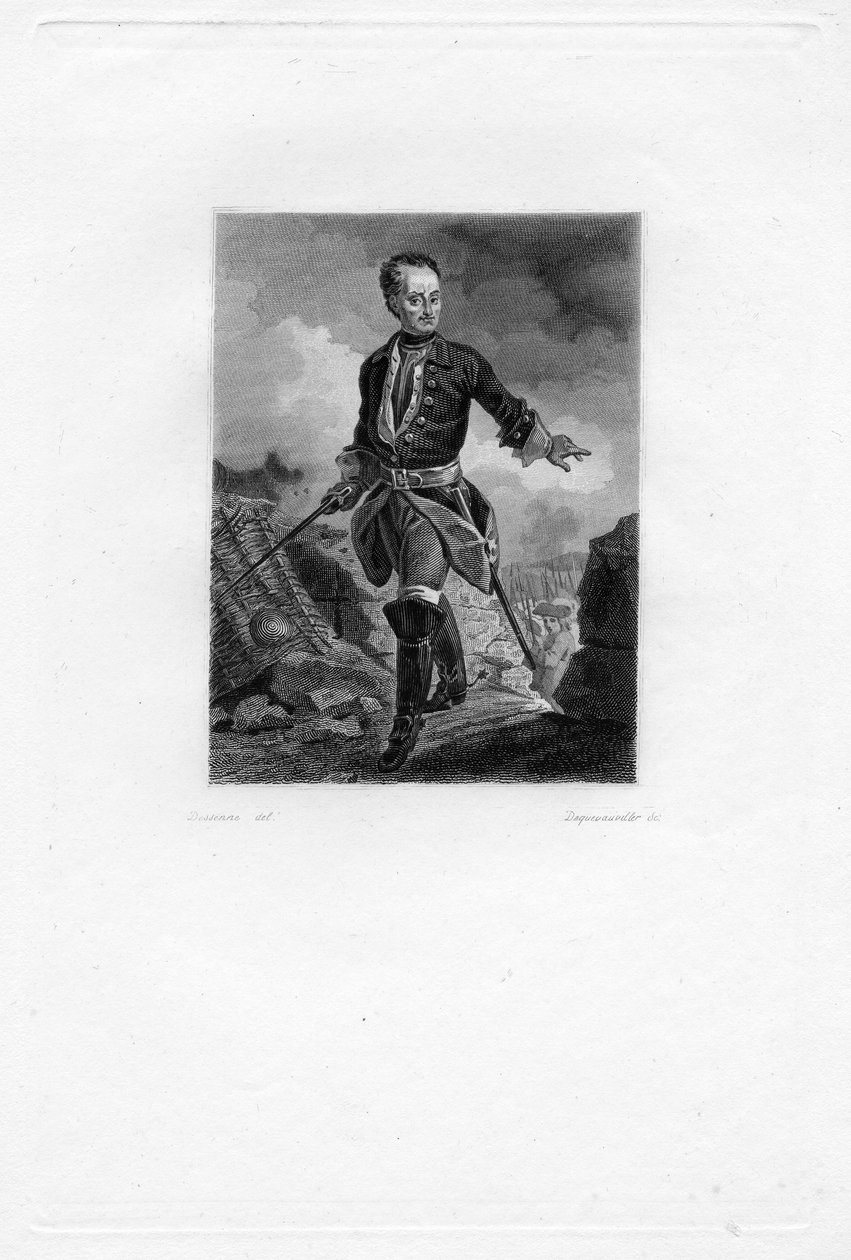 graveret portræt af François Dequevauviller d’après Alexandre Joseph Desenne