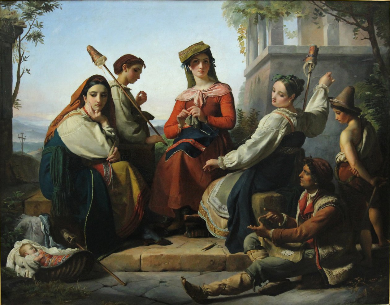 Spinnerne fra Fondi af François Joseph Navez