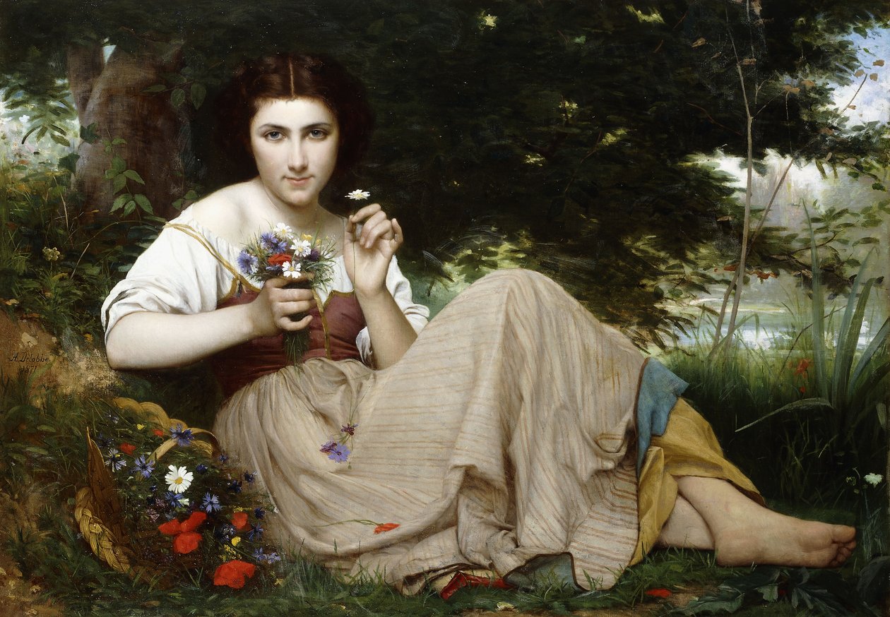 Et øjebliks hvile, 1871 af François Alfred Delobbe