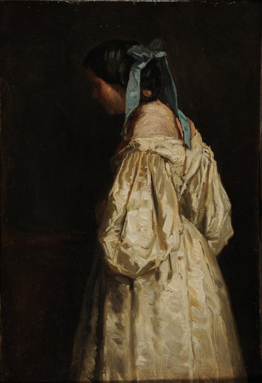 Femme en blanc af François Bonvin