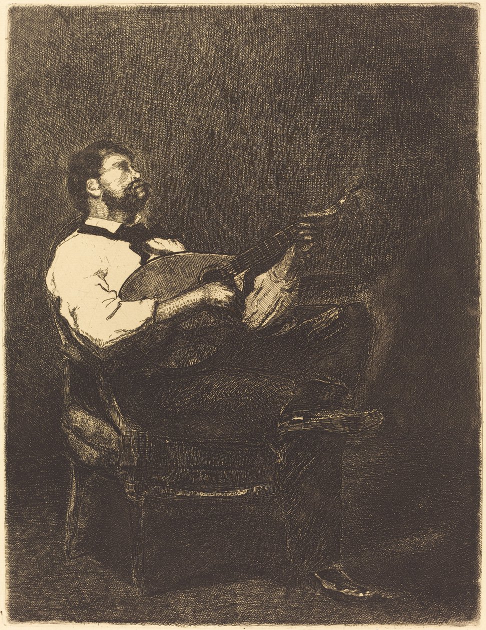 Guitar spiller af François Bonvin