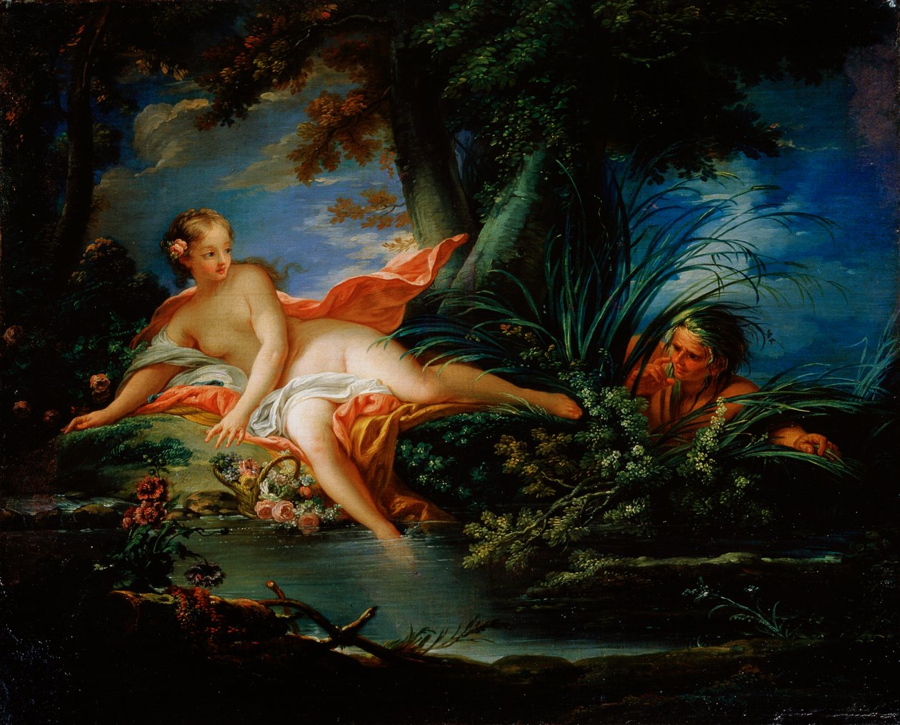 En bange bader, 1736. af François Boucher